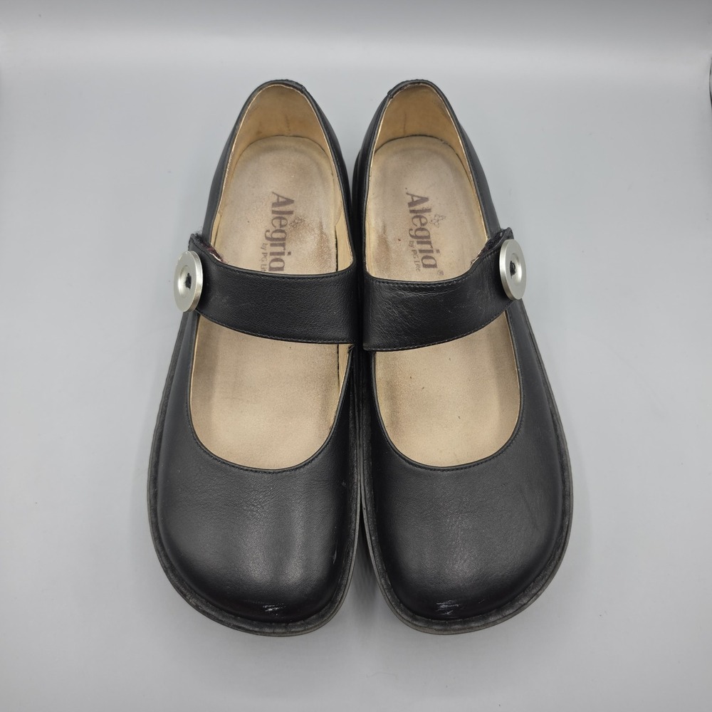 Alegria Paloma Shoes Womens 41 Black Leather Mary Jane Comfort Nurse Uniform - Picture 4 of 14